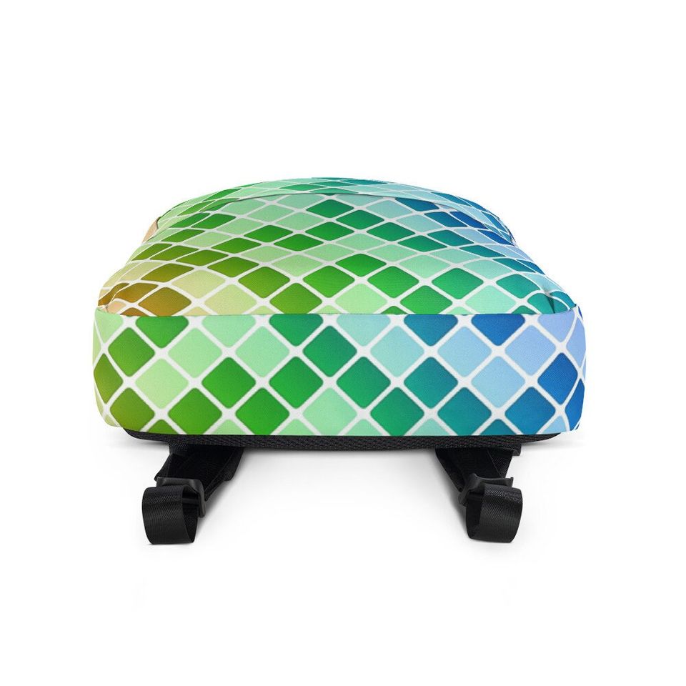 Geometric Pattern Backpack / Cool Color Backpack / Crazy Design Bag / Weird Design Backpack / Back to School Backpack