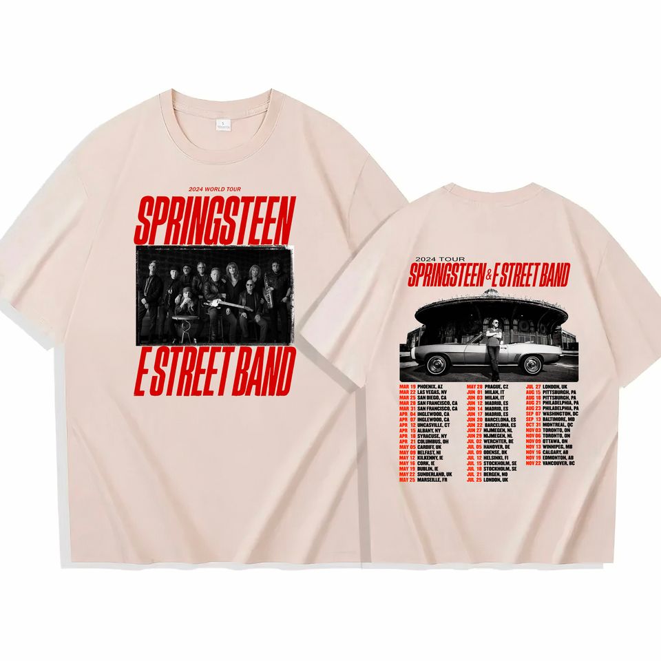 2024 Bruce Springsteen And E Street Tour Shirt,Bruce Springsteen Fan Gift,Suitable for men and women,T-shirt, Long Sleeve