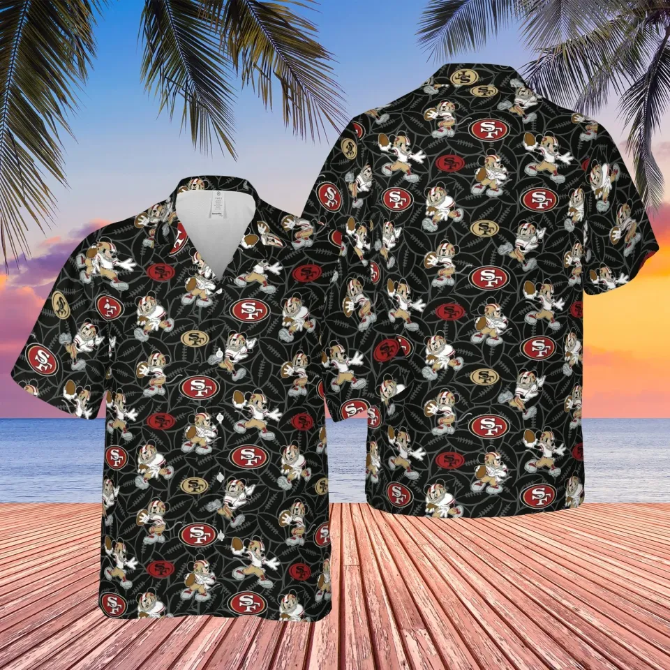 San Francisco 49ers Hawaiian Shirt, button down shirt, Gift for Fan