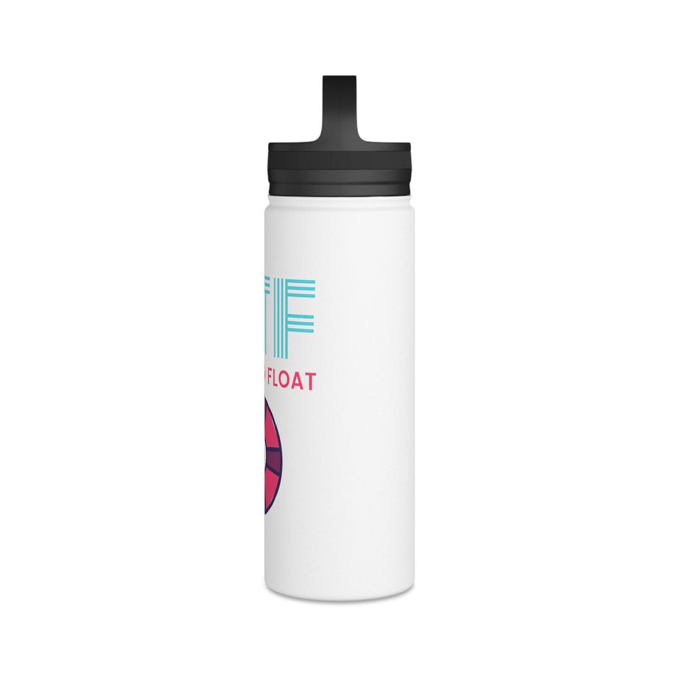 Down to Float Stainless Steel Water Bottle, Handle Lid