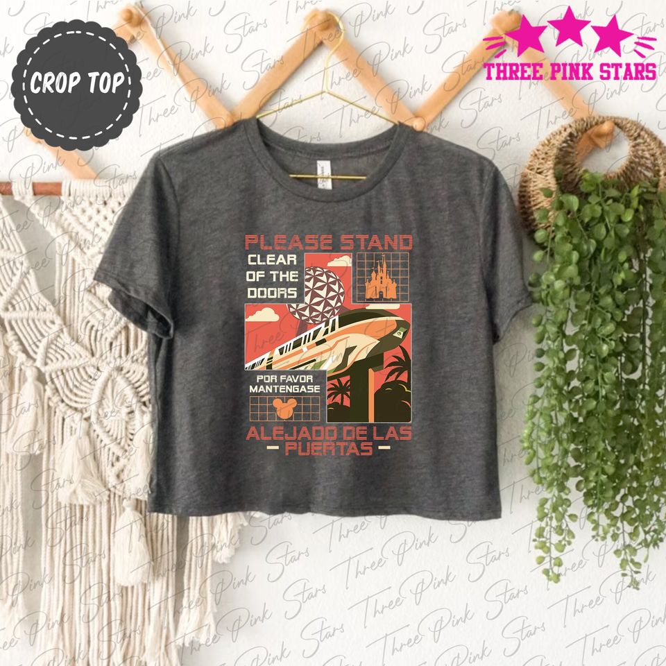 Monorail Ride Crop Top, Monorail System Crop Tee, Magic Kingdom, Epcot E5069