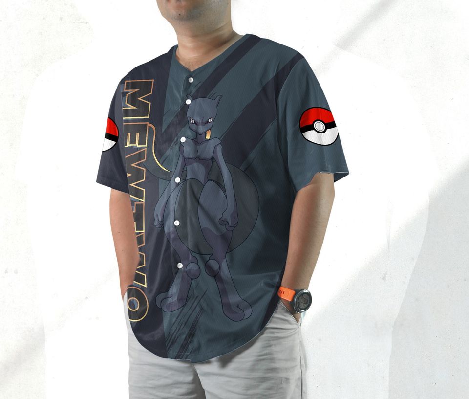Mewtwo Baseball Jersey Shirt Mewtwo Jersey Gifts