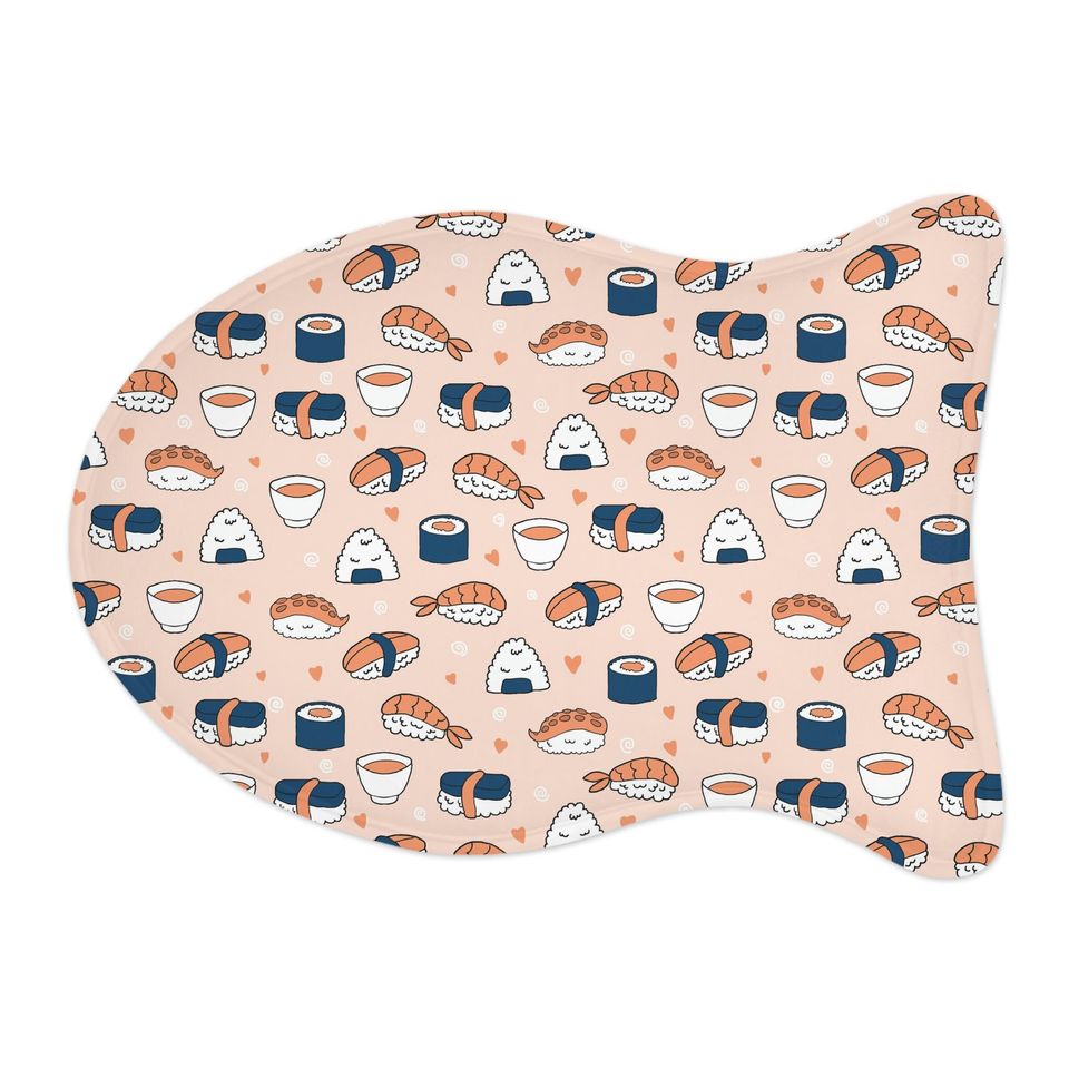 Sushilicious! Sushi Print Pet Bowls Mats