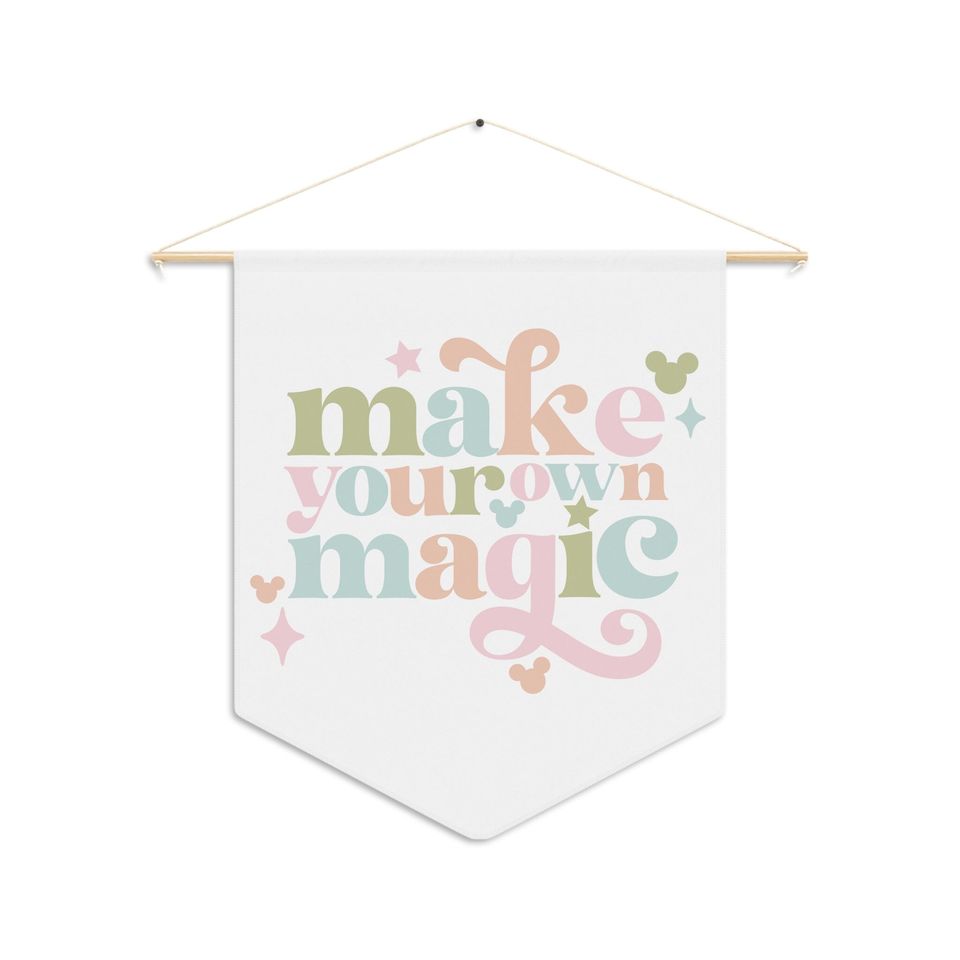 Make Your Own Magic Wall Pennant, Disney Wall Decor |