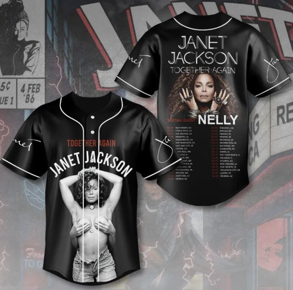 Janet Jackson Together Again 2024 Baseball Jersey Shirt