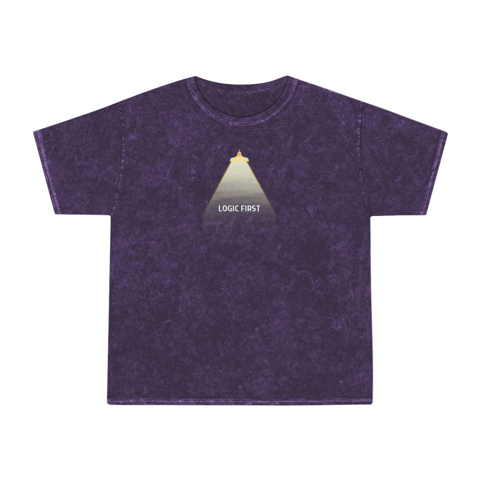 Unisex Logic First with Spotlighting - 100% Cotton Unisex Mineral Wash T-Shirt