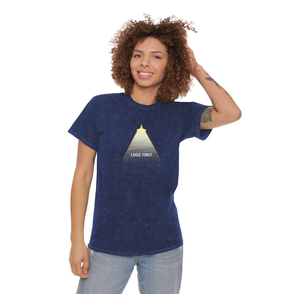 Unisex Logic First with Spotlighting - 100% Cotton Unisex Mineral Wash T-Shirt