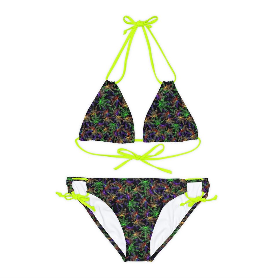 4/20 Marijuana Strappy Bikini Set