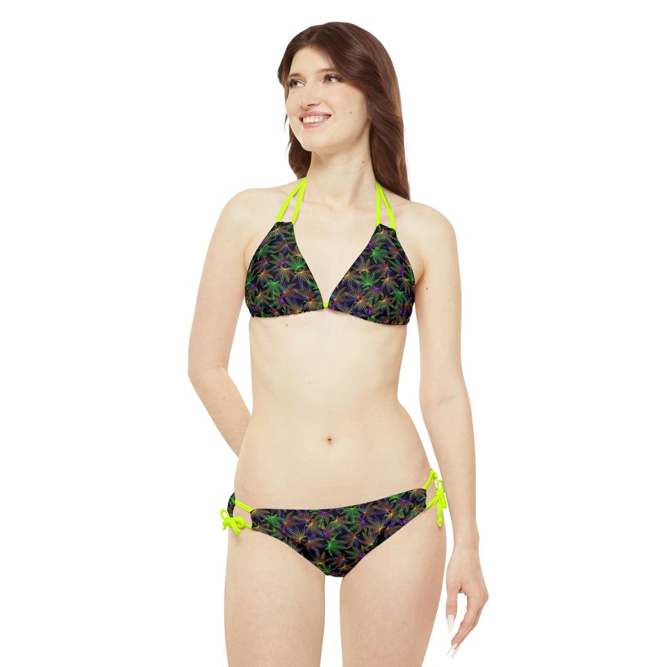 4/20 Marijuana Strappy Bikini Set