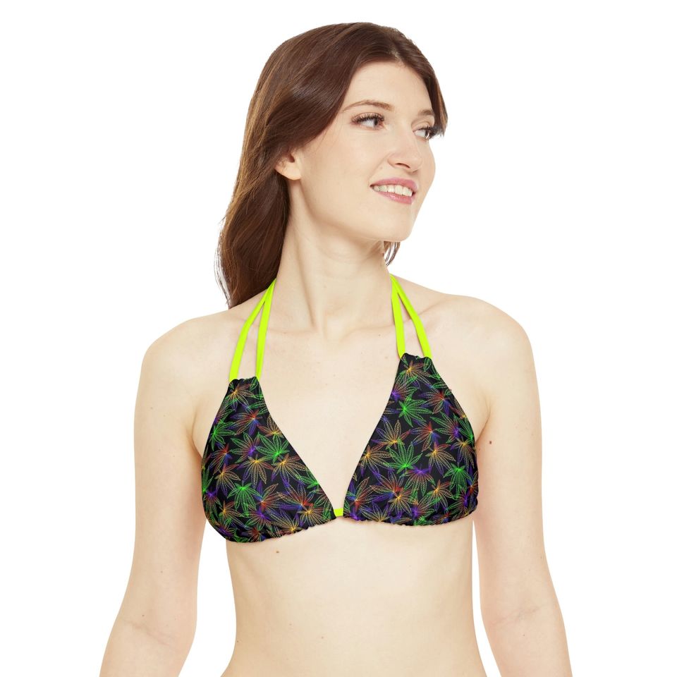 4/20 Marijuana Strappy Bikini Set