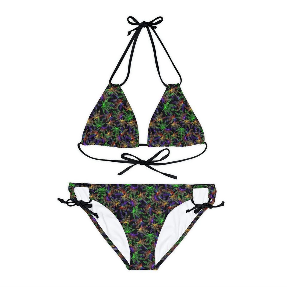 4/20 Marijuana Strappy Bikini Set