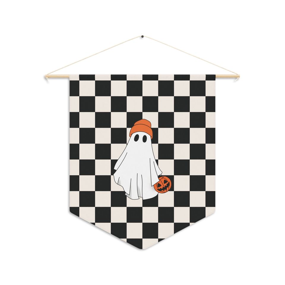 Halloween Decor | Ghost Pennant Wall Hanging