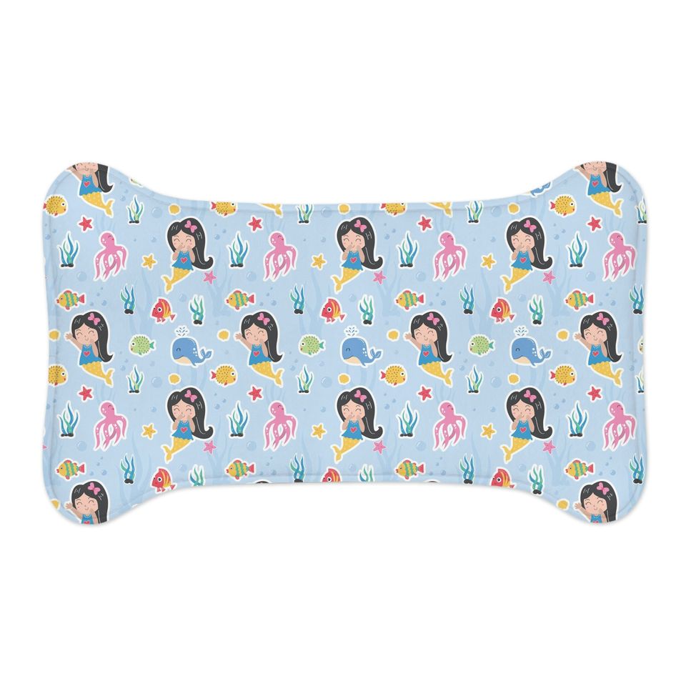 Cute Mermaids Pet Bowls Mats