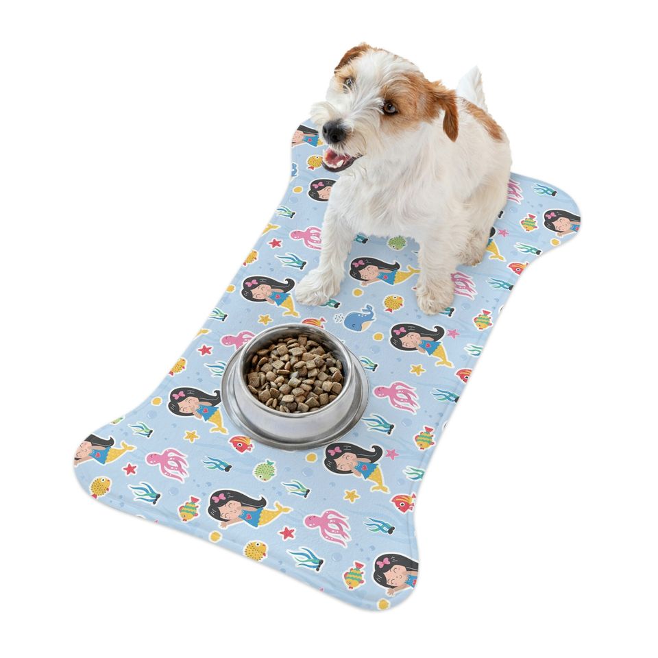Cute Mermaids Pet Bowls Mats