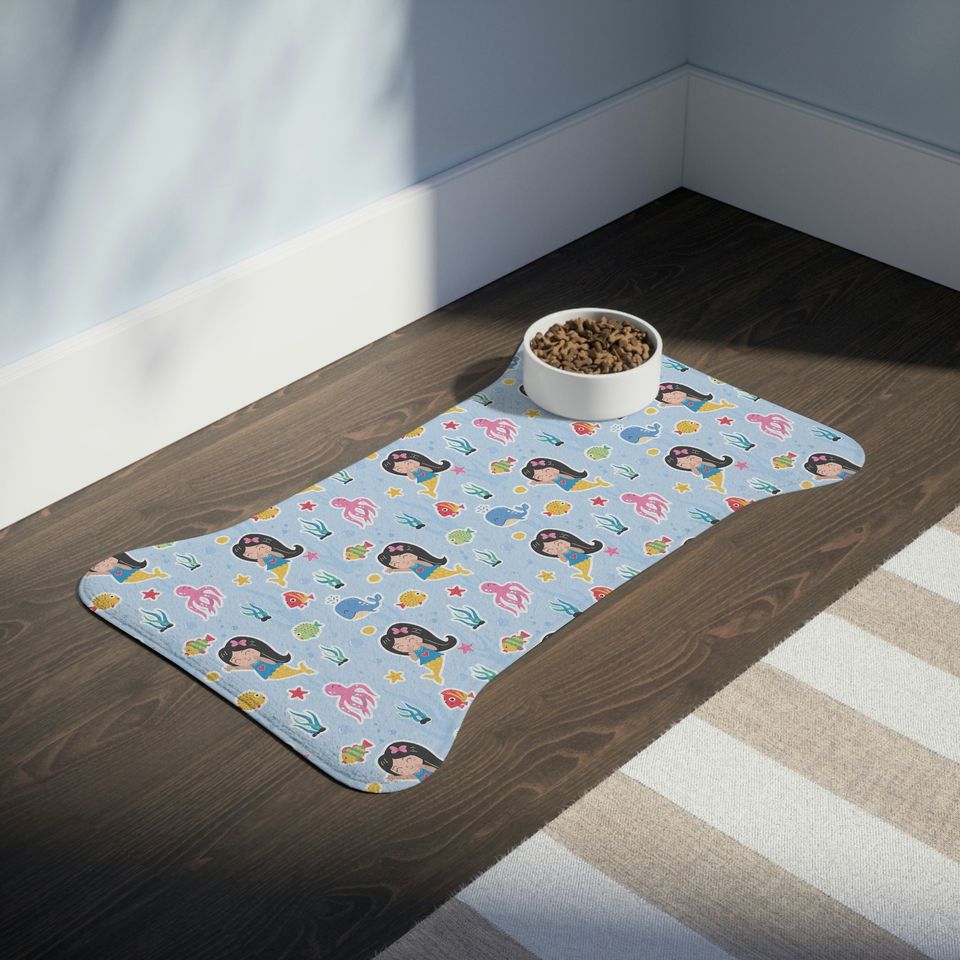 Cute Mermaids Pet Bowls Mats