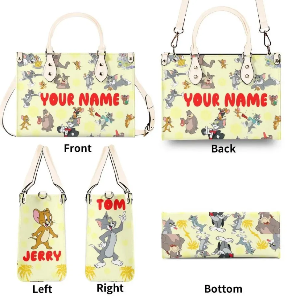 Personalized Tom and Jerry New Version-Luxury Women Leather Handbag For Her