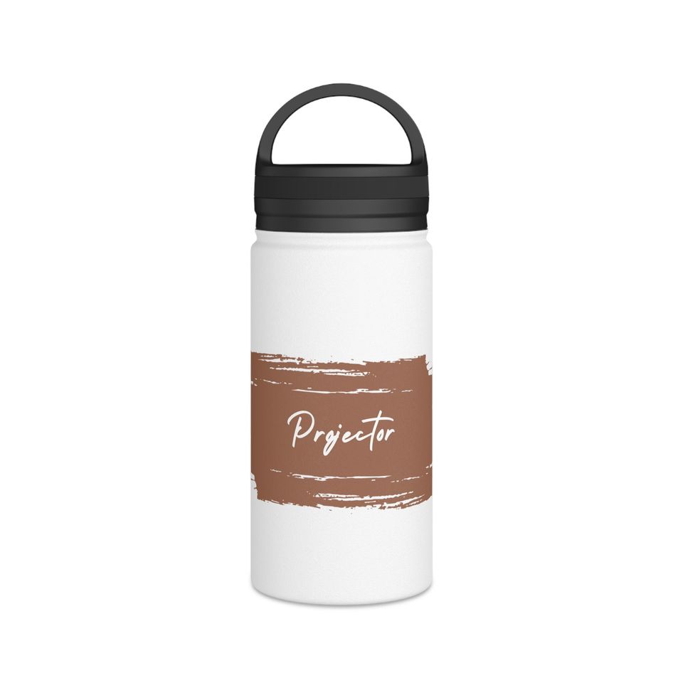 Projector Stainless Steel Water Bottle, Handle Lid, Rust