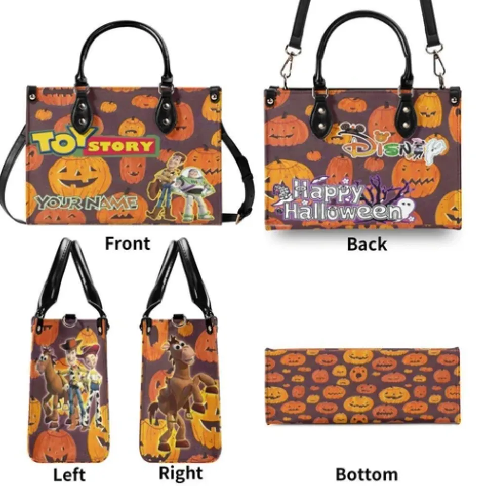 Personalized Toy Story Luxury Women Leather Handbag, Great Gift For Birthday