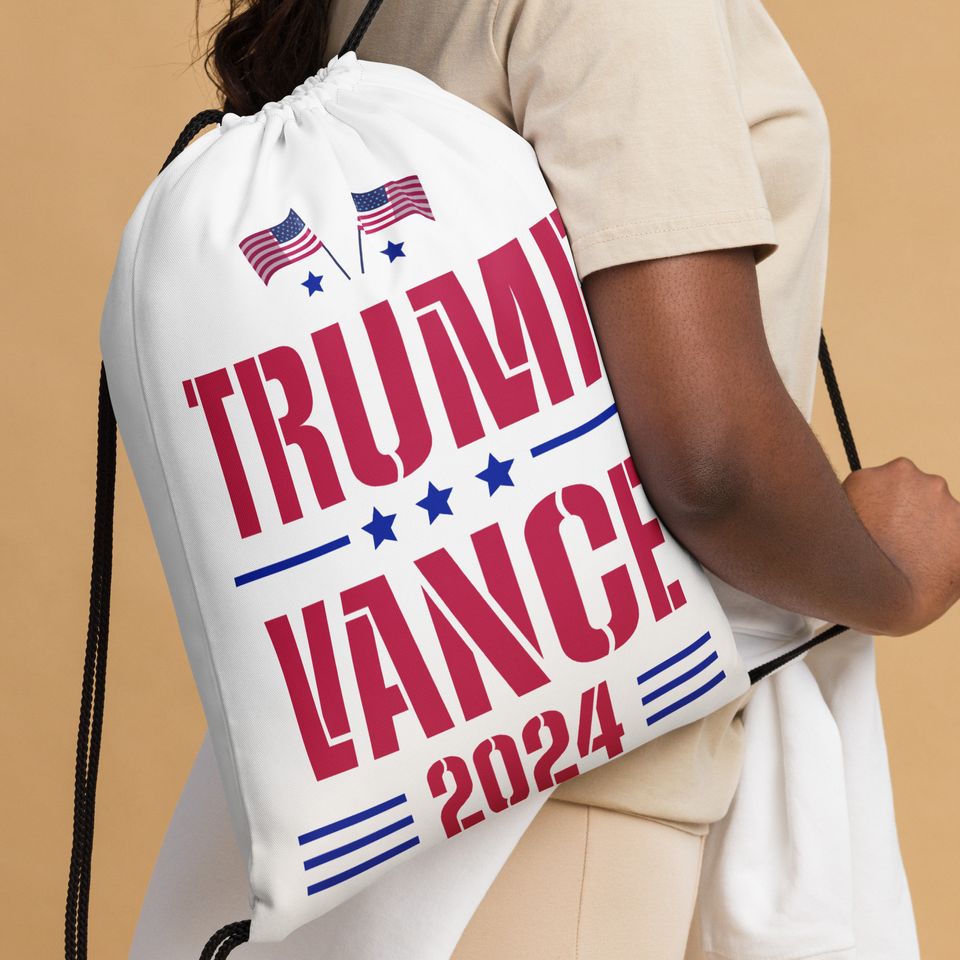 Trump Vance 2024 Drawstring Bag for Republicans