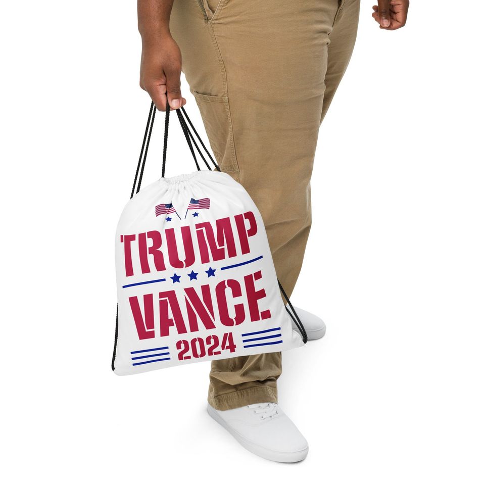 Trump Vance 2024 Drawstring Bag for Republicans
