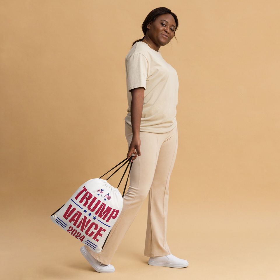 Trump Vance 2024 Drawstring Bag for Republicans