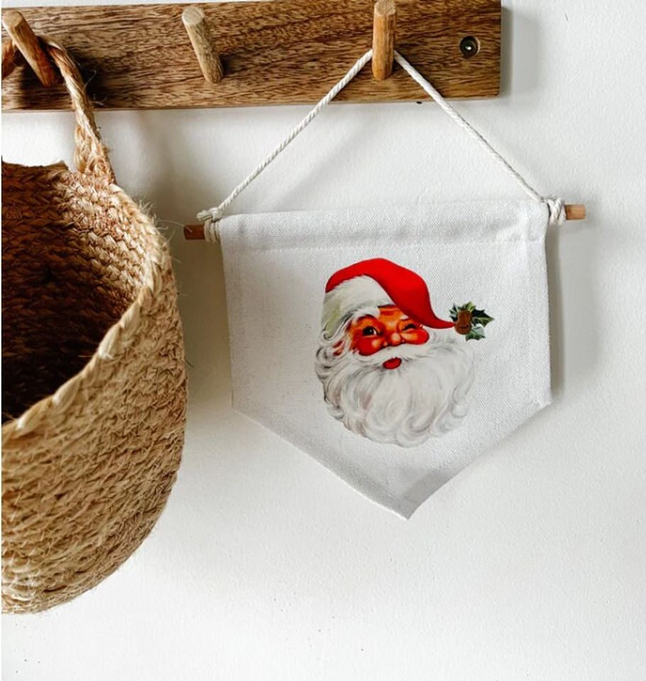 Vintage Santa Pennant