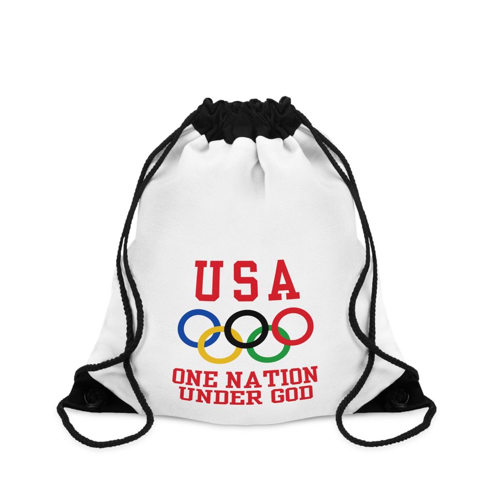 One Nation Under God USA Olympic Drawstring Bag