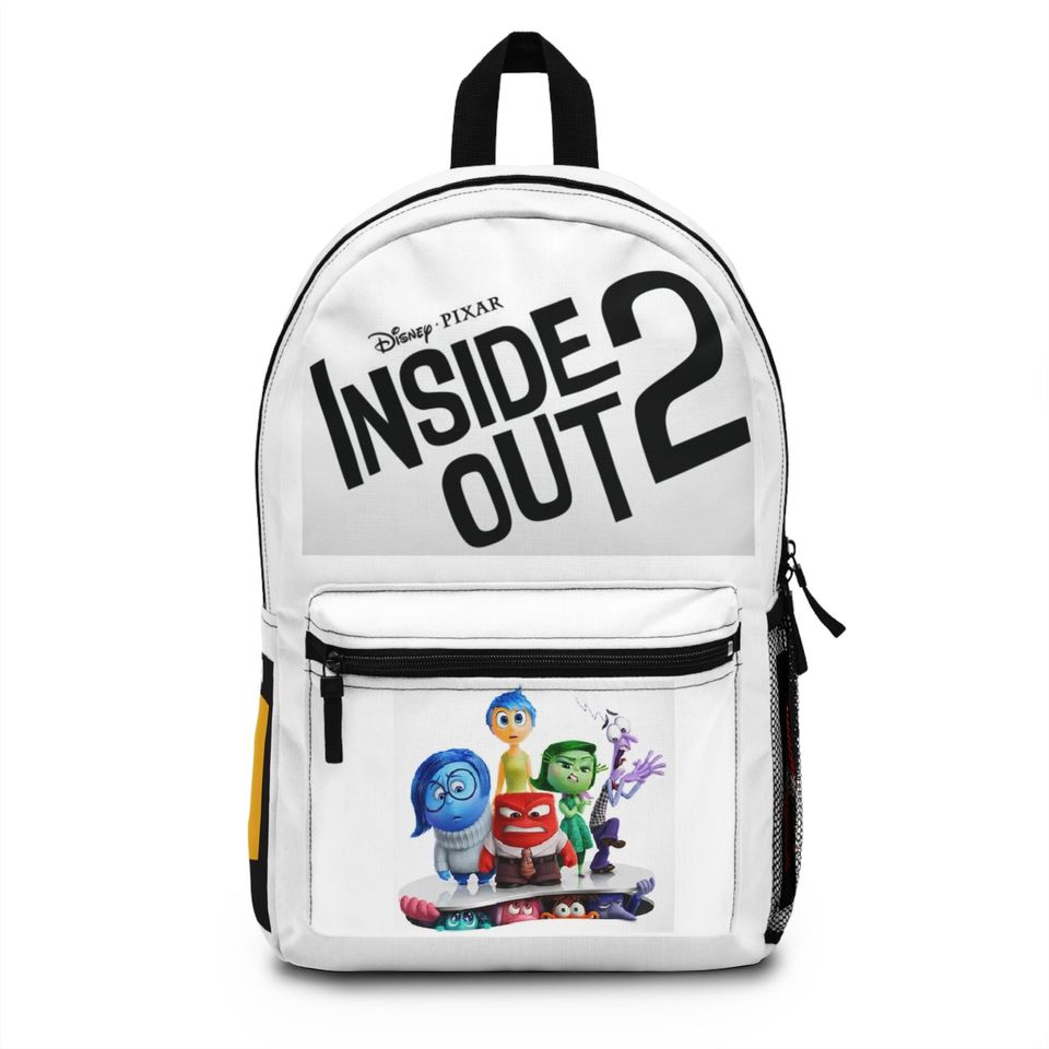 Backpack - Zaino - Inside out 2, Inside Out School bag, Gift Inside Out Gift Book Bag School Bag
