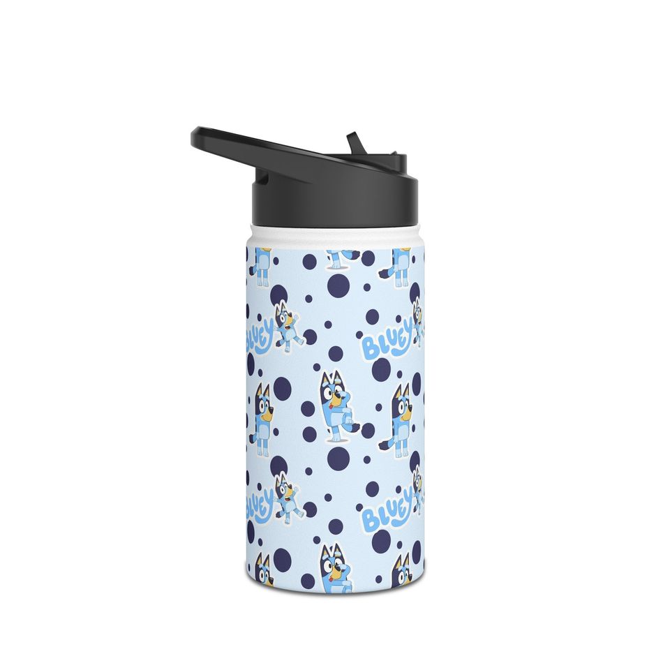 BlueyDad Stainless Steel Water Bottle, Standard Lid
