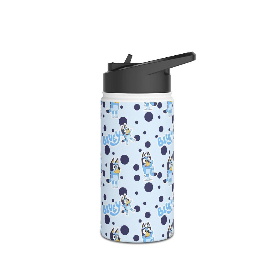BlueyDad Stainless Steel Water Bottle, Standard Lid