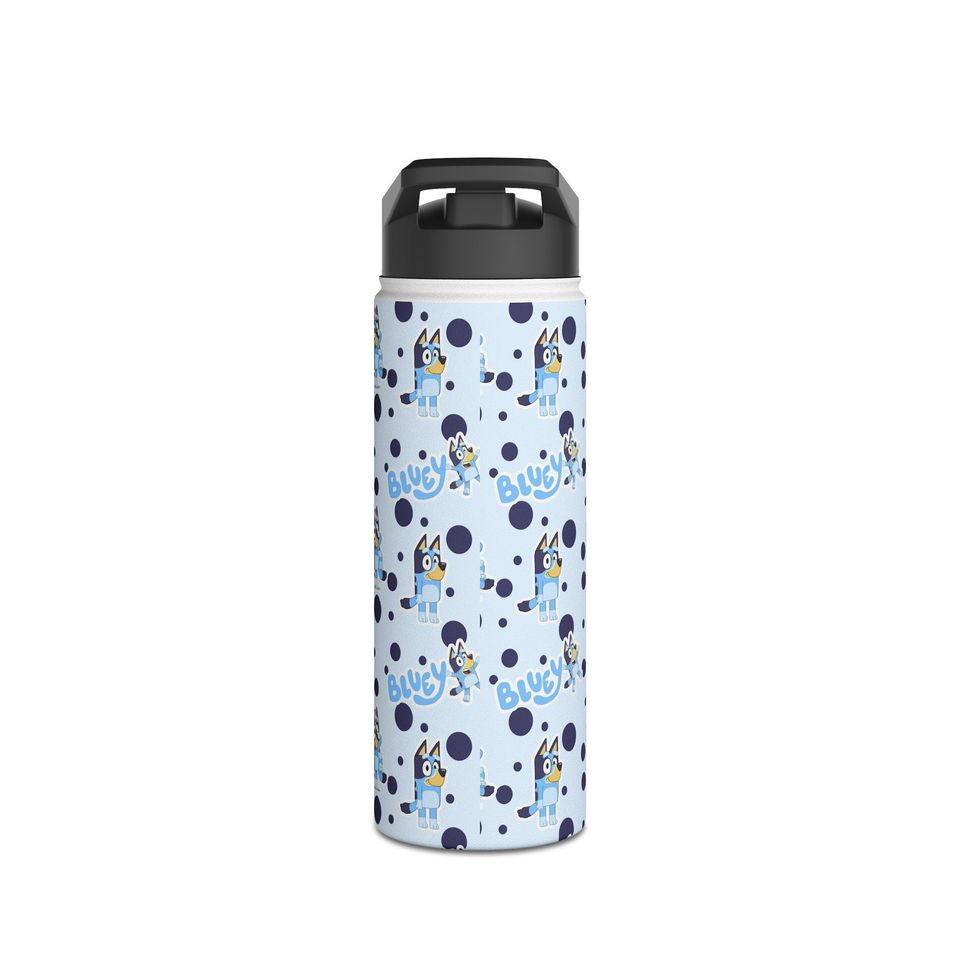 BlueyDad Stainless Steel Water Bottle, Standard Lid