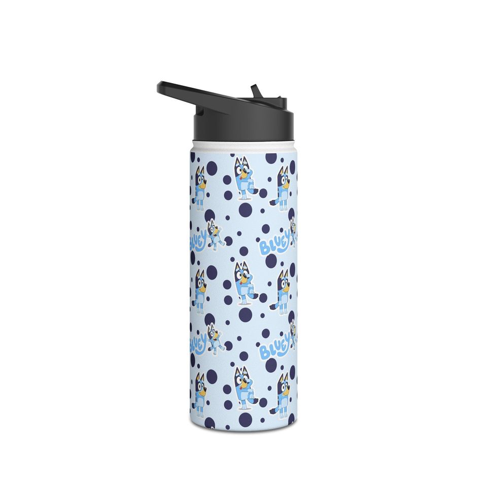 BlueyDad Stainless Steel Water Bottle, Standard Lid