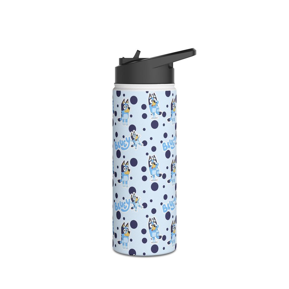 BlueyDad Stainless Steel Water Bottle, Standard Lid