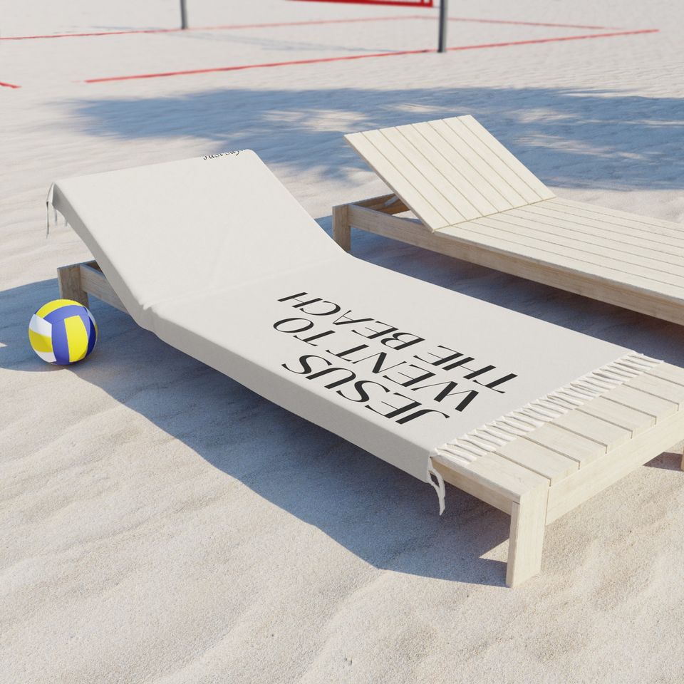 Minimal Jesus Went To The Beach Boho Beach Cloth Sheet