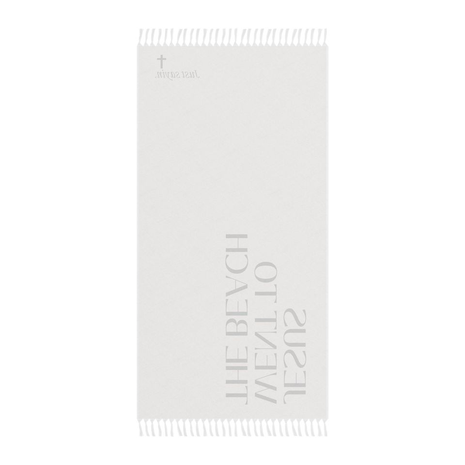 Minimal Jesus Went To The Beach Boho Beach Cloth Sheet