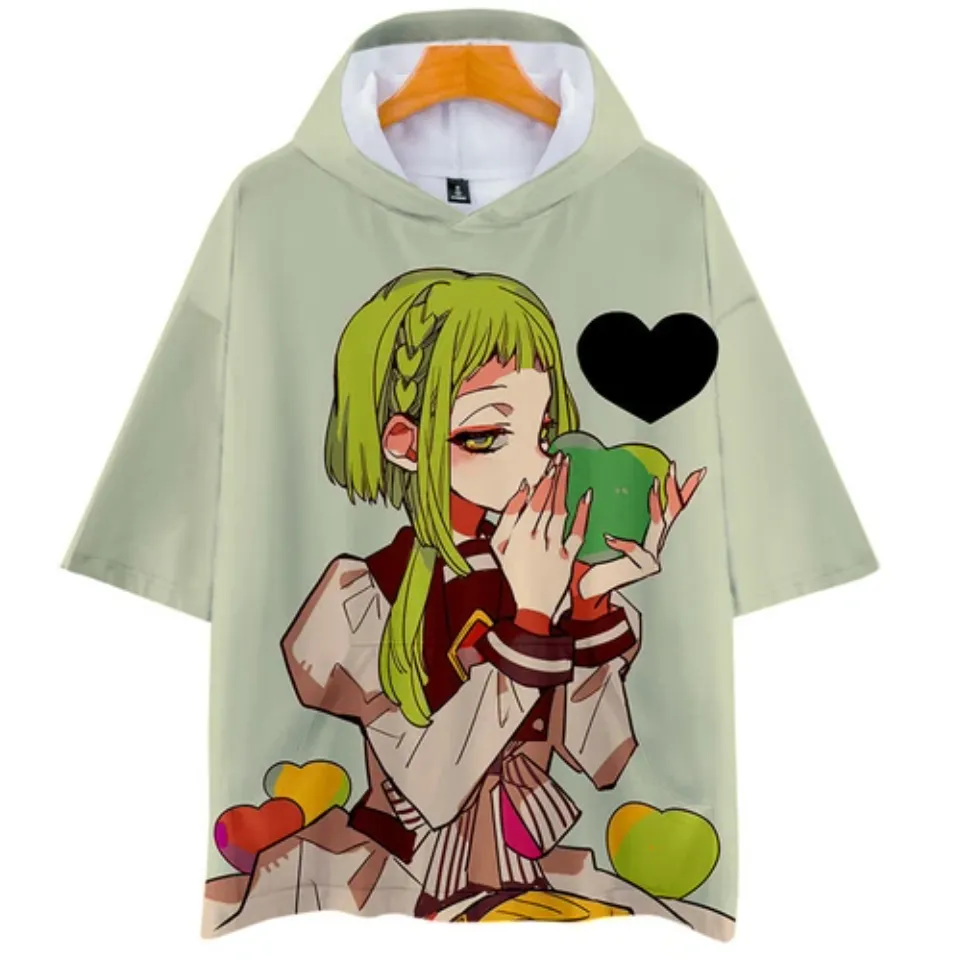 Anime Toilet-Bound Hanako-kun Shirt Hoodie Unisex Adult Casual Hooded T-Shirt