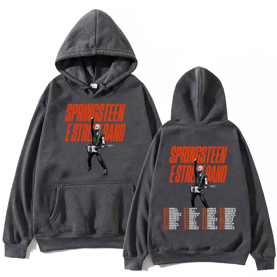 Bruce Springsteen and E Street 2024 Tour Hoodie, Harajuku Hip Hop Pullover Tops Hoodie, P!nk Music Fans Gift