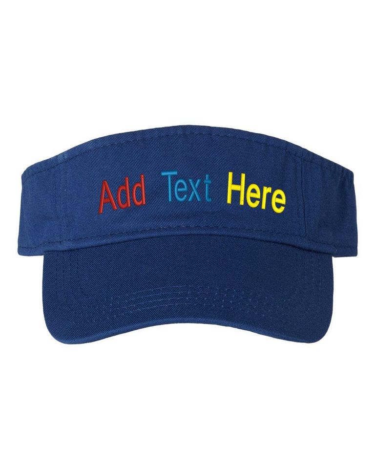 Custom Sun Bio-Washed Visor with Embroidery, Personalization with Your Logo or Text
