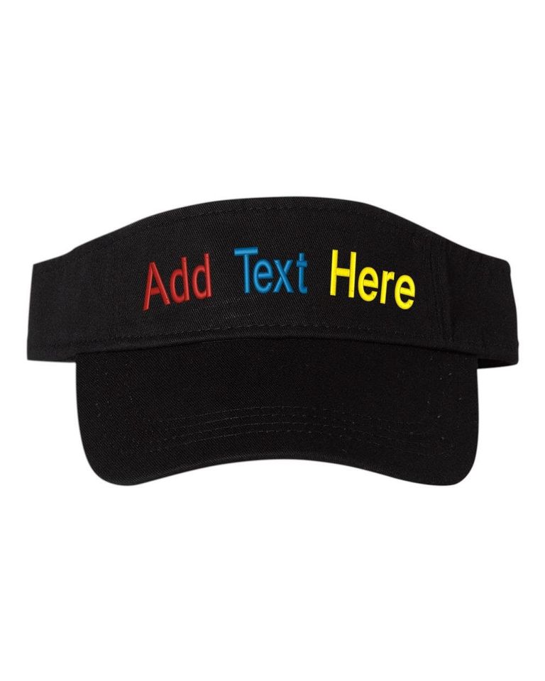 Custom Sun Bio-Washed Visor with Embroidery, Personalization with Your Logo or Text