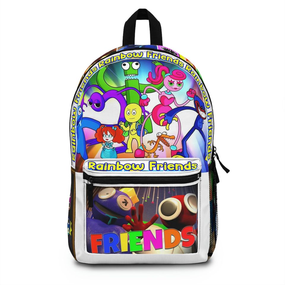Rainbow friends Backpack, kids customized backpack, all rainbow friends charecter backpack, unisex backpack.