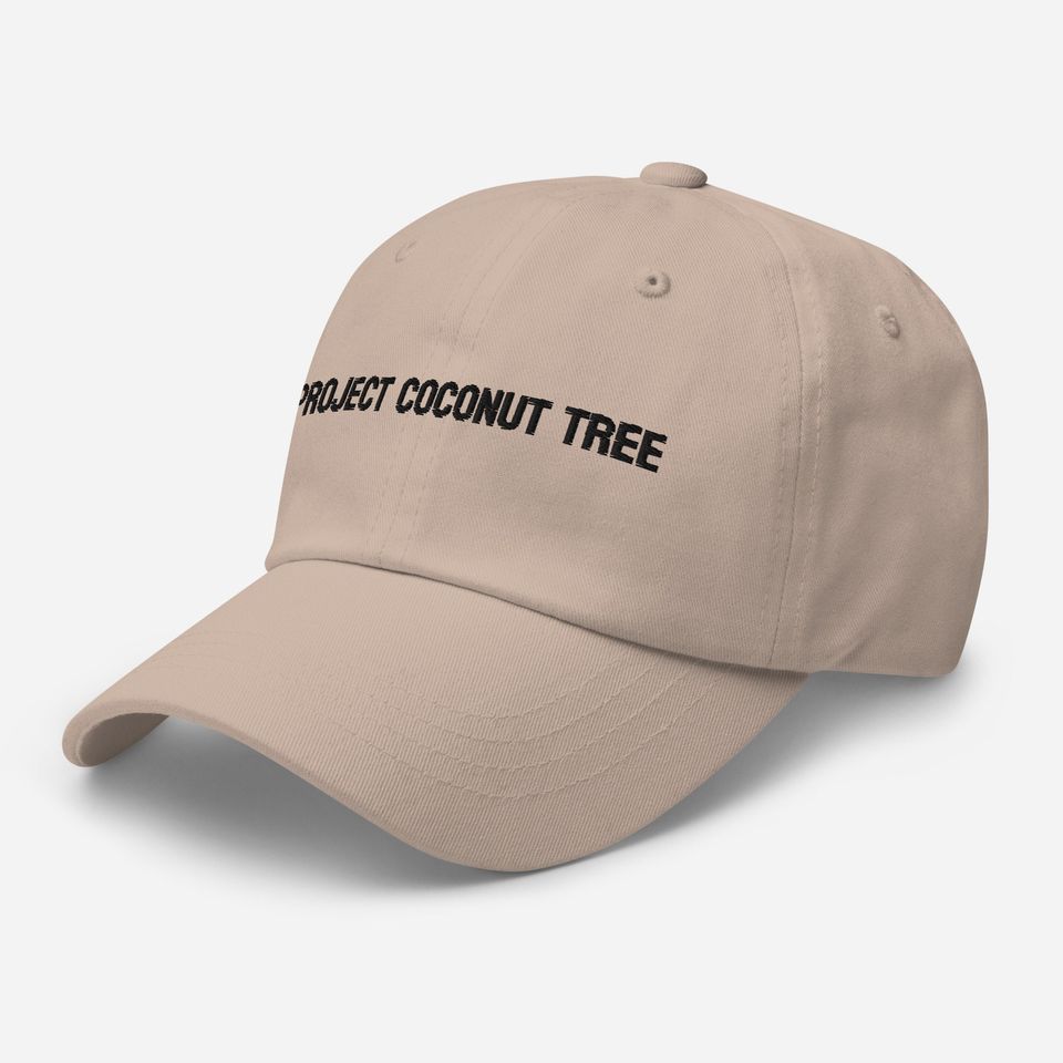 project coconut tree embroidered baseball cap