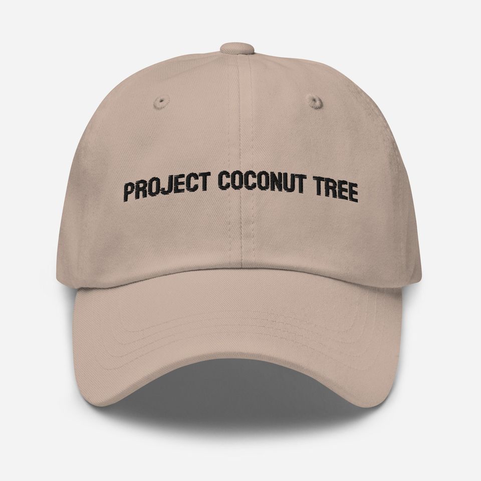 project coconut tree embroidered baseball cap