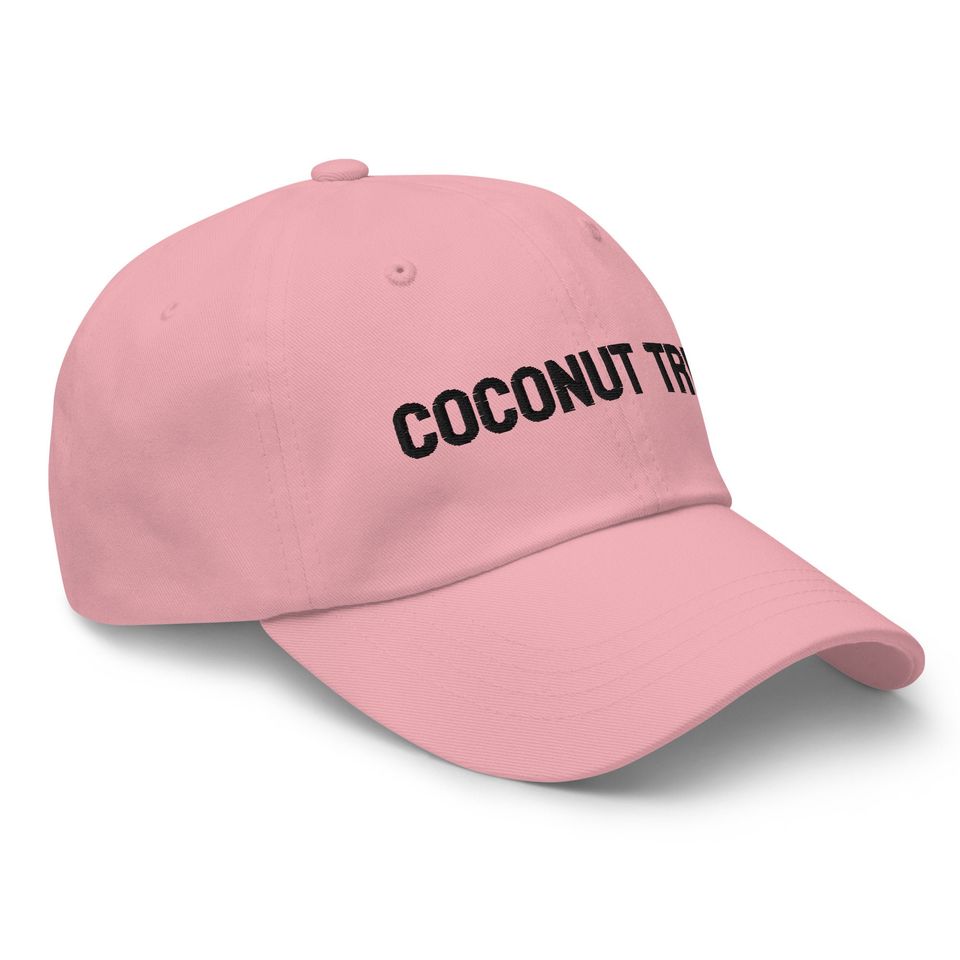 coconut tree embroidered baseball cap
