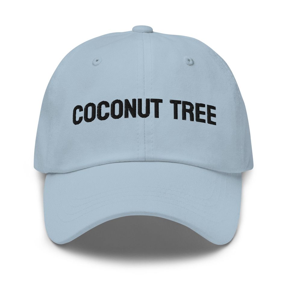 coconut tree embroidered baseball cap