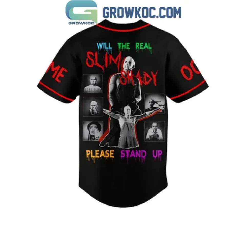 Eminem Real Slim Shady Please Stand Up Personalized Baseball Shirt