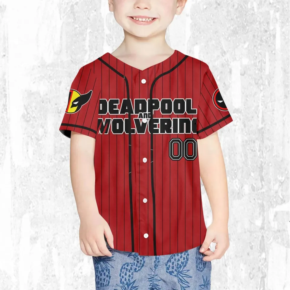 Custom Disney W and D Friendship Deadpool Baseball Jersey