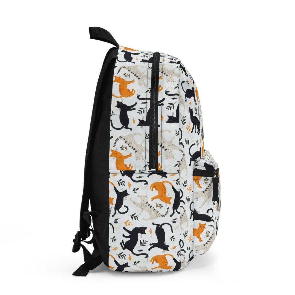Multiple Cats Stretching Backpack - Lightweight, Waterproof Polyester Bag for Cat Lovers, Durable with Adjustable Straps - Made in USA