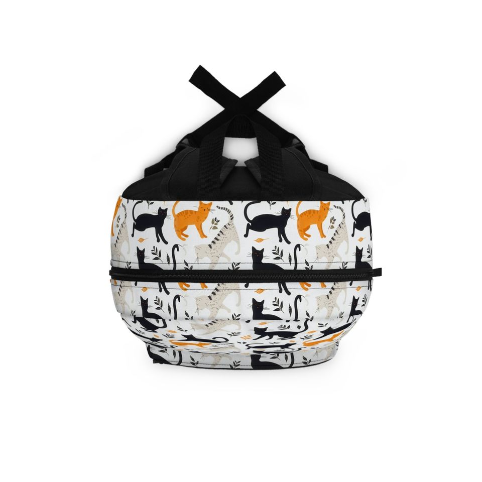 Multiple Cats Stretching Backpack - Lightweight, Waterproof Polyester Bag for Cat Lovers, Durable with Adjustable Straps - Made in USA