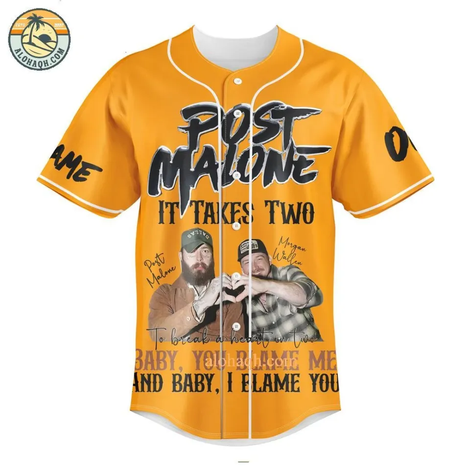 Post Malone And Wallen Western I Had Some Help Baseball Shirt