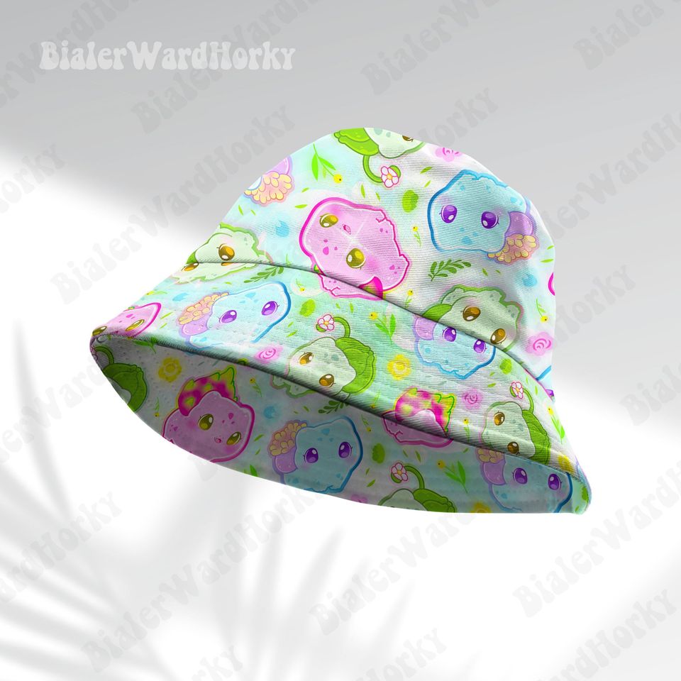 Bulbasaur Bucket, Funny Grass Type Unisex Anime Bucket Gifts, Bulbasaur Hat